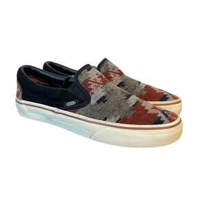Vans Slip-On Shoes Women’s 7 Aztec Tribal Print Southwest Geometric Canvas